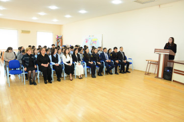 Bərdə şəhər akademik Zərifə Əliyeva adına texniki fənlər təmayüllü liseydə “Narkomanlığa qarşı mübarizə” mövzusunda maarifləndirici tədbir təşkil olunmuşdur.