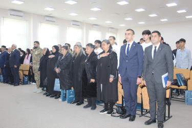 Bərdədə “Zəfər Günü və qəhrəmanlıq tariximiz” mövzusunda konfrans keçirilib