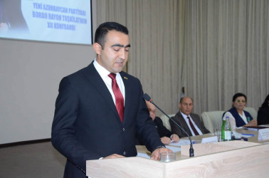 Sentyabrın 16-da Yeni Azərbaycan Partiyası (YAP) Bərdə rayon təşkilatının XII konfransı keçirilib