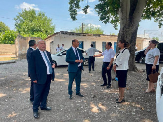 Azərbaycan Respublikası Milli Məclisinin deputatı Xanlar Fətiyev iyulun 8-də Bərdə Rayon İcra Hakimiyyətinin başçısı Vidadi İsayevlə birlikdə Bərdə rayonunun Böyük Göyüşlü kəndinə səfər edib