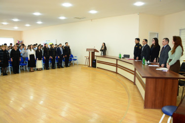 Bərdə şəhər akademik Zərifə Əliyeva adına texniki fənlər təmayüllü liseydə “Narkomanlığa qarşı mübarizə” mövzusunda maarifləndirici tədbir təşkil olunmuşdur.