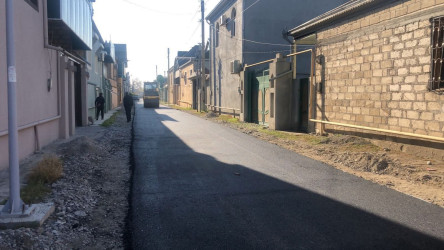 Bərdədə yol infrastrukturunun yenilənməsi işləri davam etdirilir.