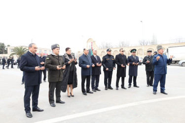 Bərdədə Xocalı Soyqırımının 34-cü ildönümü münasibətilə gülqoyma mərasimi keçirilmişdir