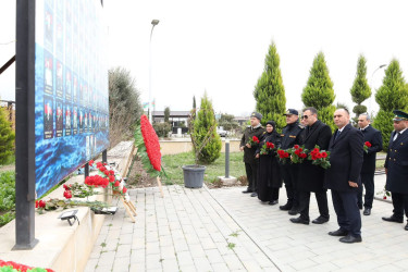 Bərdədə Xocalı Soyqırımının 34-cü ildönümü münasibətilə gülqoyma mərasimi keçirilmişdir