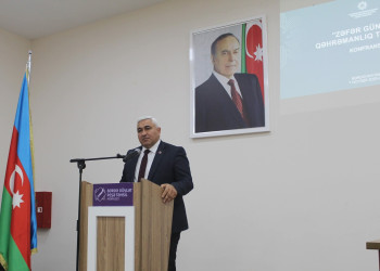 Bərdədə “Zəfər Günü və qəhrəmanlıq tariximiz” mövzusunda konfrans keçirilib