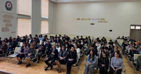 Bərdədə narkomaniya, kibercinayətkarlıq və zərərli vərdişlərə qarşı profilaktik tədbir keçirilib