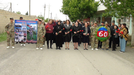 Bərdə rayon Yeni Daşkənd kəndində şəhid Məhərrəm Əliyevin 60 illik yubileyi münasibətilə xatirəsi anılıb