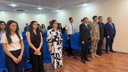 Bərdədə “20 sentyabr-Dövlət Suverenliyi Günü” münasibətilə  “Suverenliyimiz-əbədi   zəfərimiz” mövzusunda tədbir keçirilib