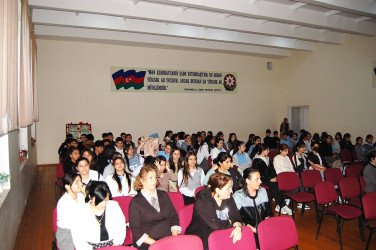 "Mili-mənəvi dəyərlərin aşılanmasında məktəb və ailənin rolu" layihəsi çərçivəsində Bərdə rayonunda tədbir keçirilib