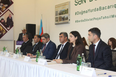 Bərdədə keçmiş məcburi köçkünlərə peşə hazırlığı üzrə sertifikatlar təqdim edilib