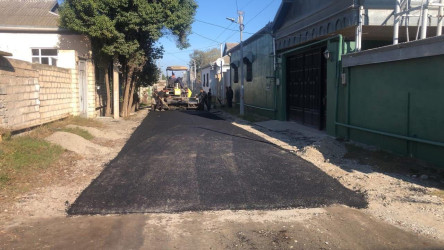 Bərdədə yol infrastrukturunun yenilənməsi işləri davam etdirilir.