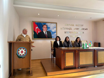 02.12.2025-ci il tarixində “Korrupsiyaya qarşı mübarizənin gücləndirilməsinə dair 2022–2026-cı illər üçün Milli Fəaliyyət Planı”na uyğun olaraq Qarabağ Regional Mədəniyyət İdarəsinin təşəbbüsü ilə Bərdə Rayon Heydər Əliyev Mərkəzində maarifləndirici tədbir keçirilmişdir.