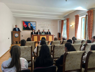 07.05.2025-ci il tarixində Qarabağ Regional Mədəniyyət İdarəsi Bərdə rayon Heydər Əliyev Mərkəzində Ümummilli lider Heydər Əliyevin   anadan olmasının 102-ci ildönümü münasibətilə  “Dünya siyasi elitasının ən uca zirvəsi - Heydər Əliyev “ adlı tədbir keçirib.