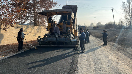 Bərdədə yol infrastrukturunun yenilənməsi davam edir