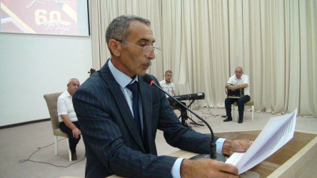 Bərdə rayon Mədəniyyət Mərkəzində I Qarabağ müharibəsinin şəhidi Balıyev Ziyafət Qurban oğlunun 60 illik yubileyi və onun xatirəsinə həsr olunmuş “Od oğlu od içində” kitabının təqdimat mərasimi keçirilib