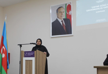 Bərdədə “Zəfər Günü və qəhrəmanlıq tariximiz” mövzusunda konfrans keçirilib