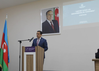 Bərdədə “Zəfər Günü və qəhrəmanlıq tariximiz” mövzusunda konfrans keçirilib