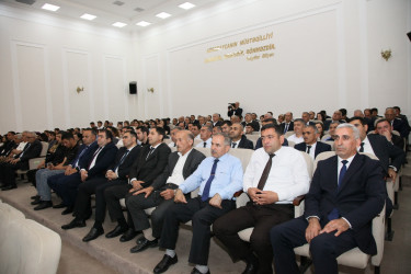 Bərdədə Ümummilli Lider Heydər Əliyevin anadan olmasının 102 illiyinə həsr olunmuş tədbir keçirilib