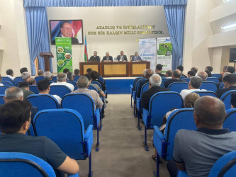 Bərdədə "Dayanıqlı fermer fəaliyyəti üçün aqrar sığorta" mövzusunda tədbir keçirilib.
