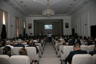 Bərdədə Ümummilli Lider Heydər Əliyevin anadan olmasının 102 illiyinə həsr olunmuş tədbir keçirilib