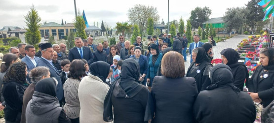 Bərdədə 2016-cı ilin aprel döyüşlərinin şəhidi Ziya Həsənovun ildönümü mərasimi qeyd olunmuşdur