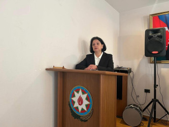 Qarabağ Regional Mədəniyyət İdarəsinin tabeliyində fəaliyyət göstərən Bərdə rayon Heydər Əliyev Mərkəzində 16 mart 2026-cı il tarixində “Heydər Əliyev və milli-mənəvi dəyərlərimiz” mövzusunda tədbir keçirilib.