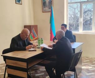 Bərdə RİH başçısının inzibati ərazi dairəsi üzrə nümayəndəliklərində vətəndaşların qəbulu keçirilmişdir.